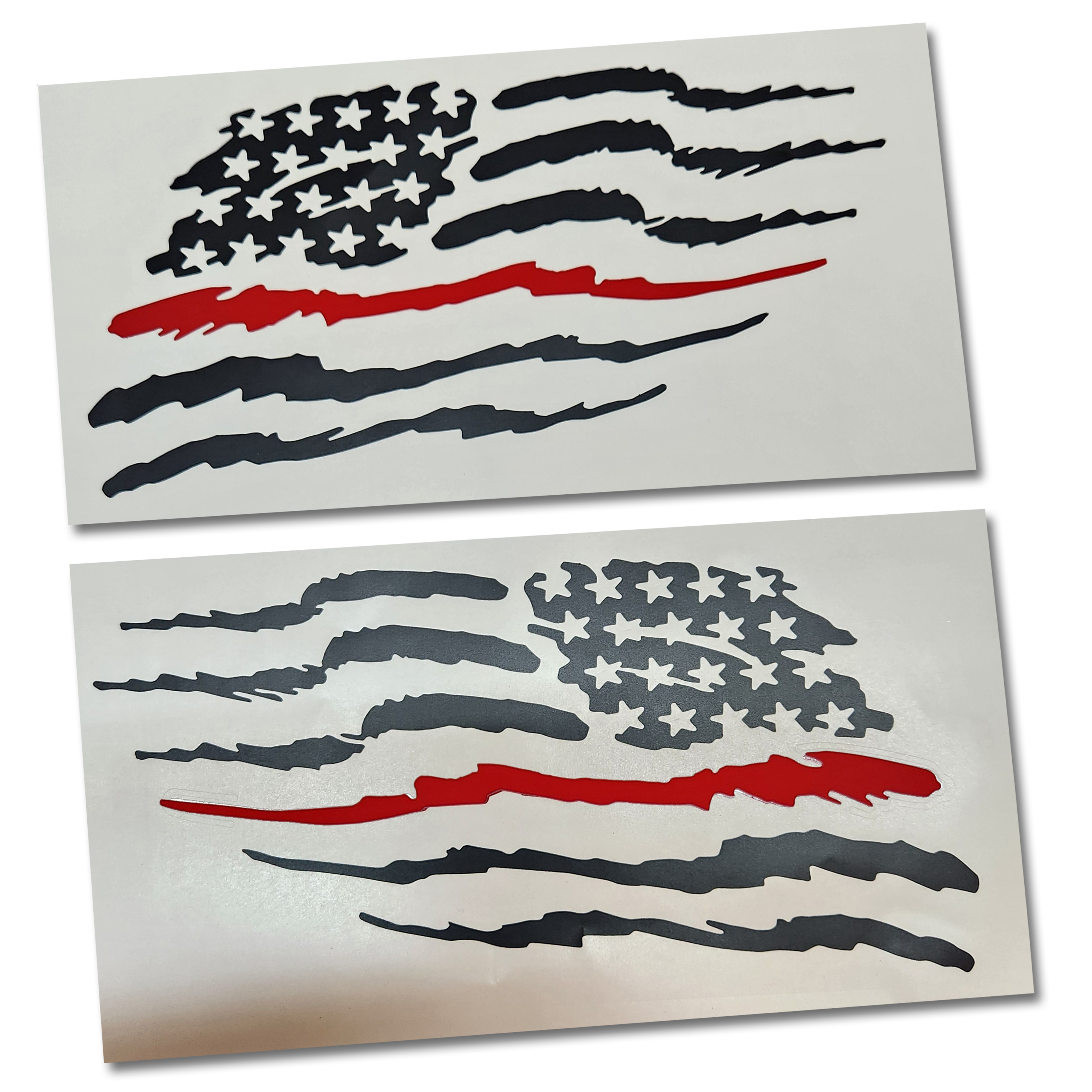 Thin Blue Red Brush USA Flag Set